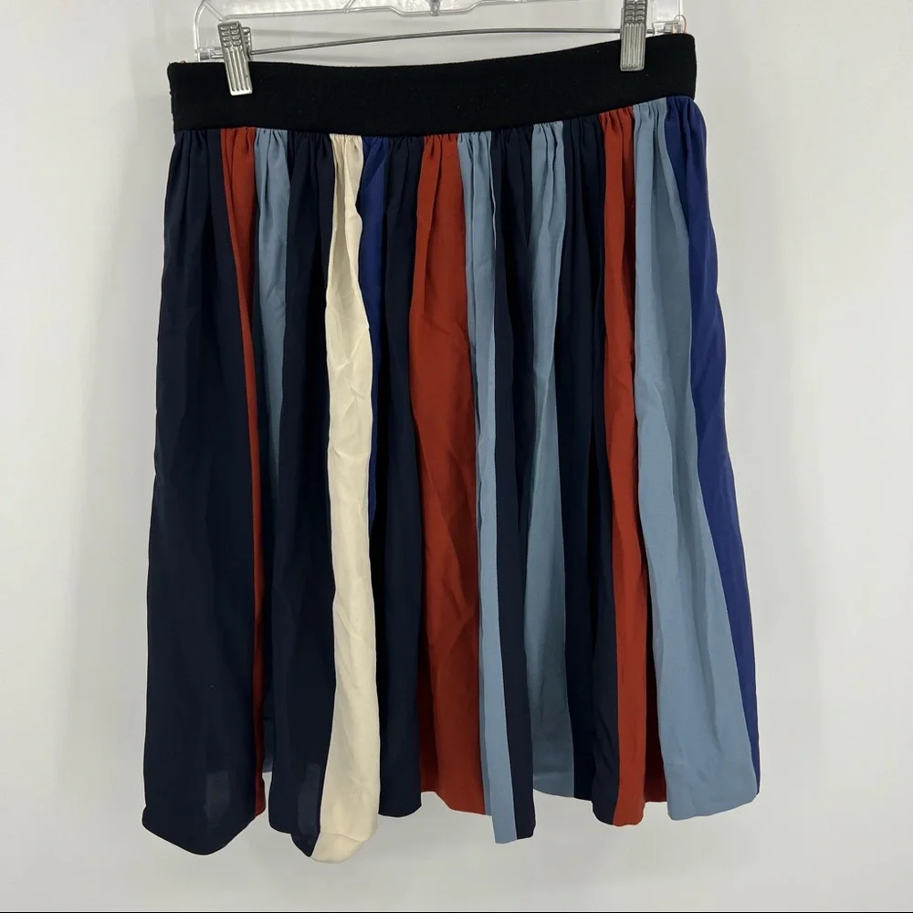 Chloe Striped Wool Pleated Silk Striped Skirt 36 - Picture 5 of 11